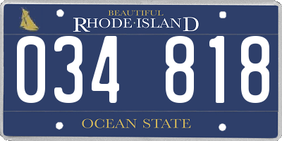 RI license plate 034818