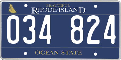 RI license plate 034824
