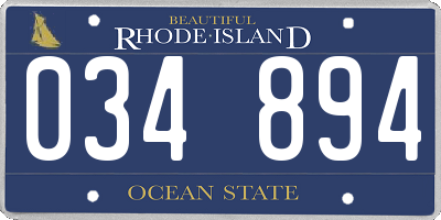 RI license plate 034894