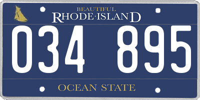 RI license plate 034895
