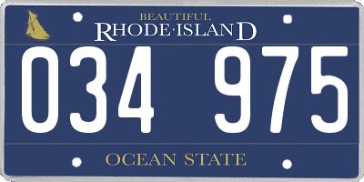 RI license plate 034975