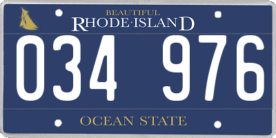 RI license plate 034976