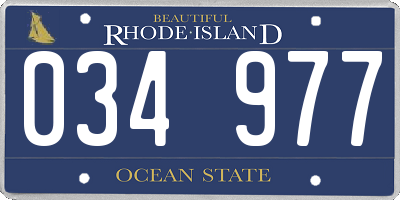 RI license plate 034977