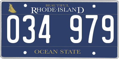 RI license plate 034979