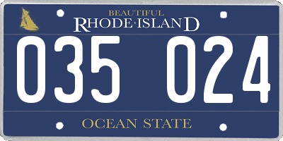 RI license plate 035024
