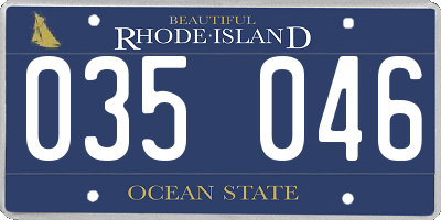 RI license plate 035046