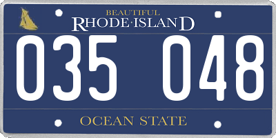 RI license plate 035048