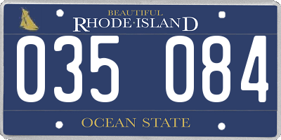 RI license plate 035084