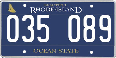 RI license plate 035089