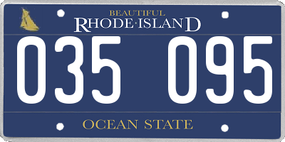 RI license plate 035095