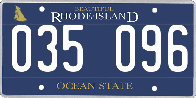 RI license plate 035096