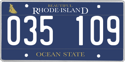 RI license plate 035109
