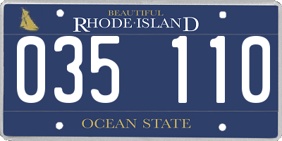 RI license plate 035110