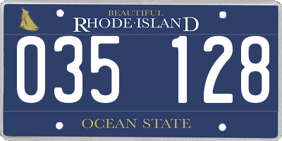 RI license plate 035128