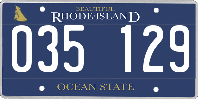 RI license plate 035129