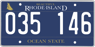 RI license plate 035146