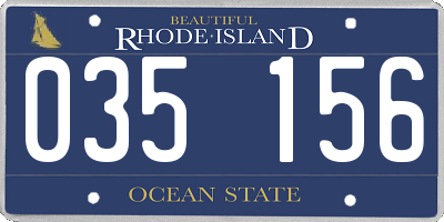 RI license plate 035156