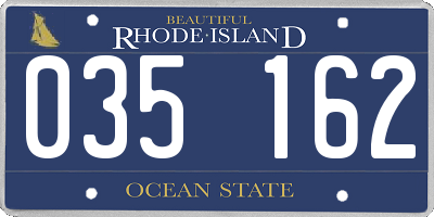RI license plate 035162