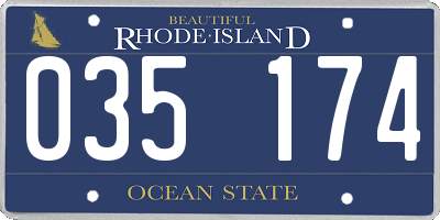 RI license plate 035174