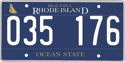 RI license plate 035176