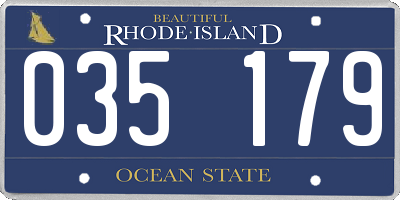 RI license plate 035179
