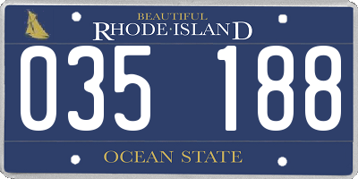 RI license plate 035188