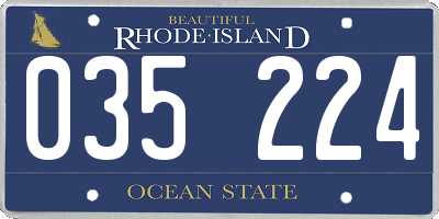 RI license plate 035224