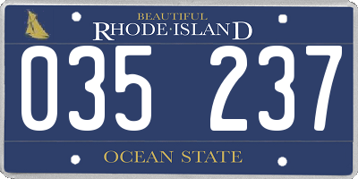 RI license plate 035237