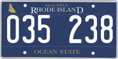 RI license plate 035238