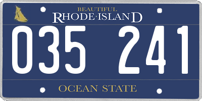 RI license plate 035241