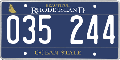 RI license plate 035244