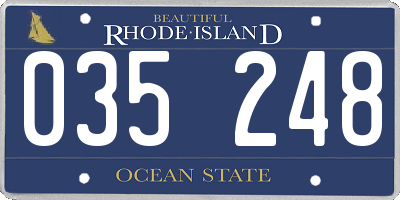 RI license plate 035248