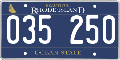RI license plate 035250