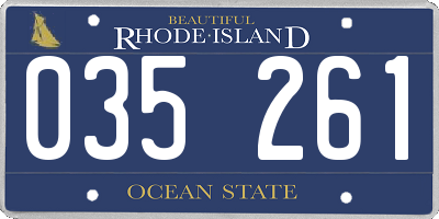 RI license plate 035261