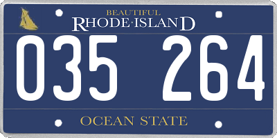 RI license plate 035264