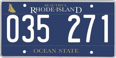 RI license plate 035271