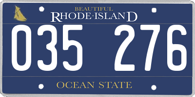 RI license plate 035276