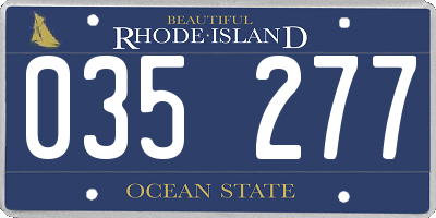 RI license plate 035277