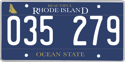 RI license plate 035279