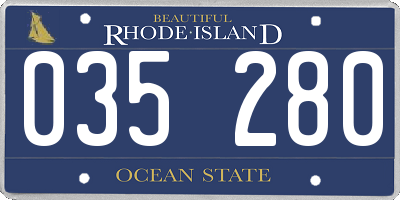 RI license plate 035280