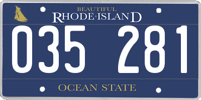 RI license plate 035281