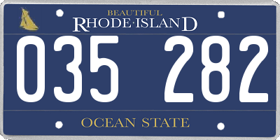 RI license plate 035282