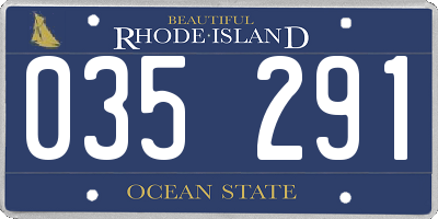 RI license plate 035291