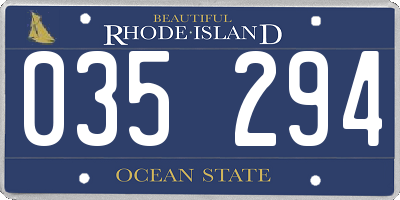 RI license plate 035294
