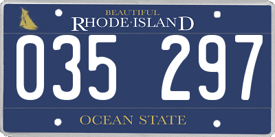 RI license plate 035297