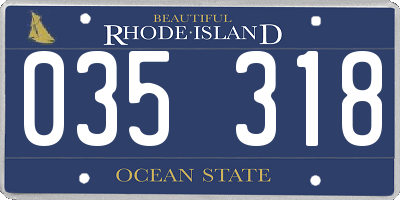 RI license plate 035318