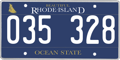 RI license plate 035328