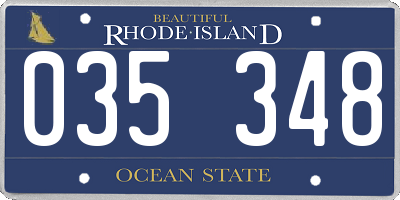 RI license plate 035348