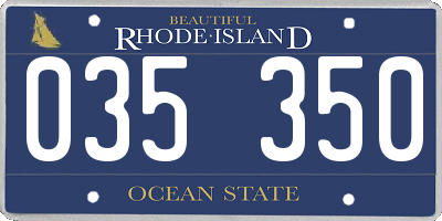 RI license plate 035350