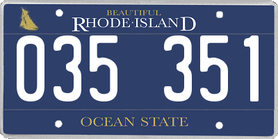 RI license plate 035351